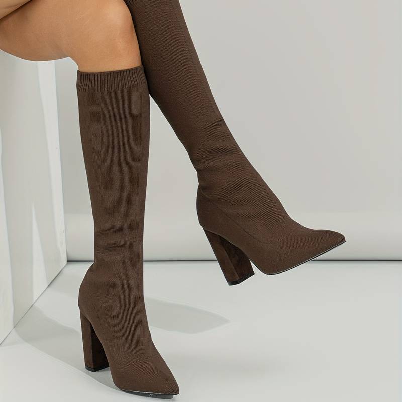 Bottines Femme Hauteur Cheville Talon Bloc Dessus Structuré