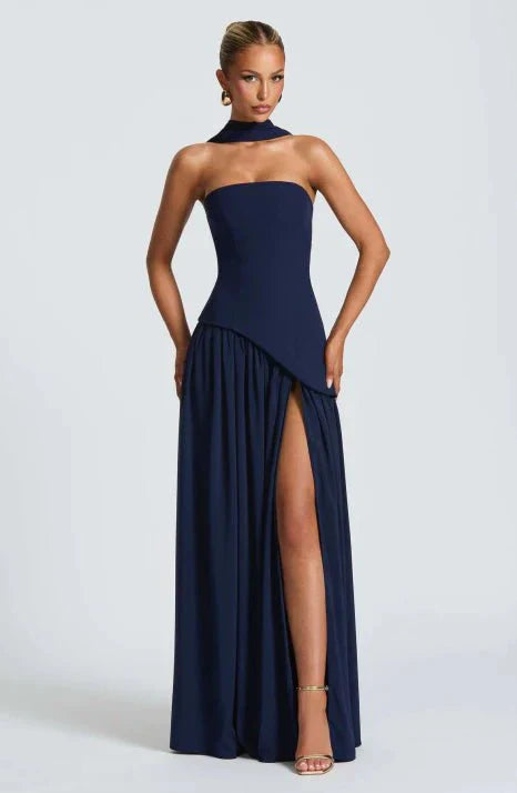 Ballkleid Damen Elegant Fließend Maxischnitt Zeitloser Stil