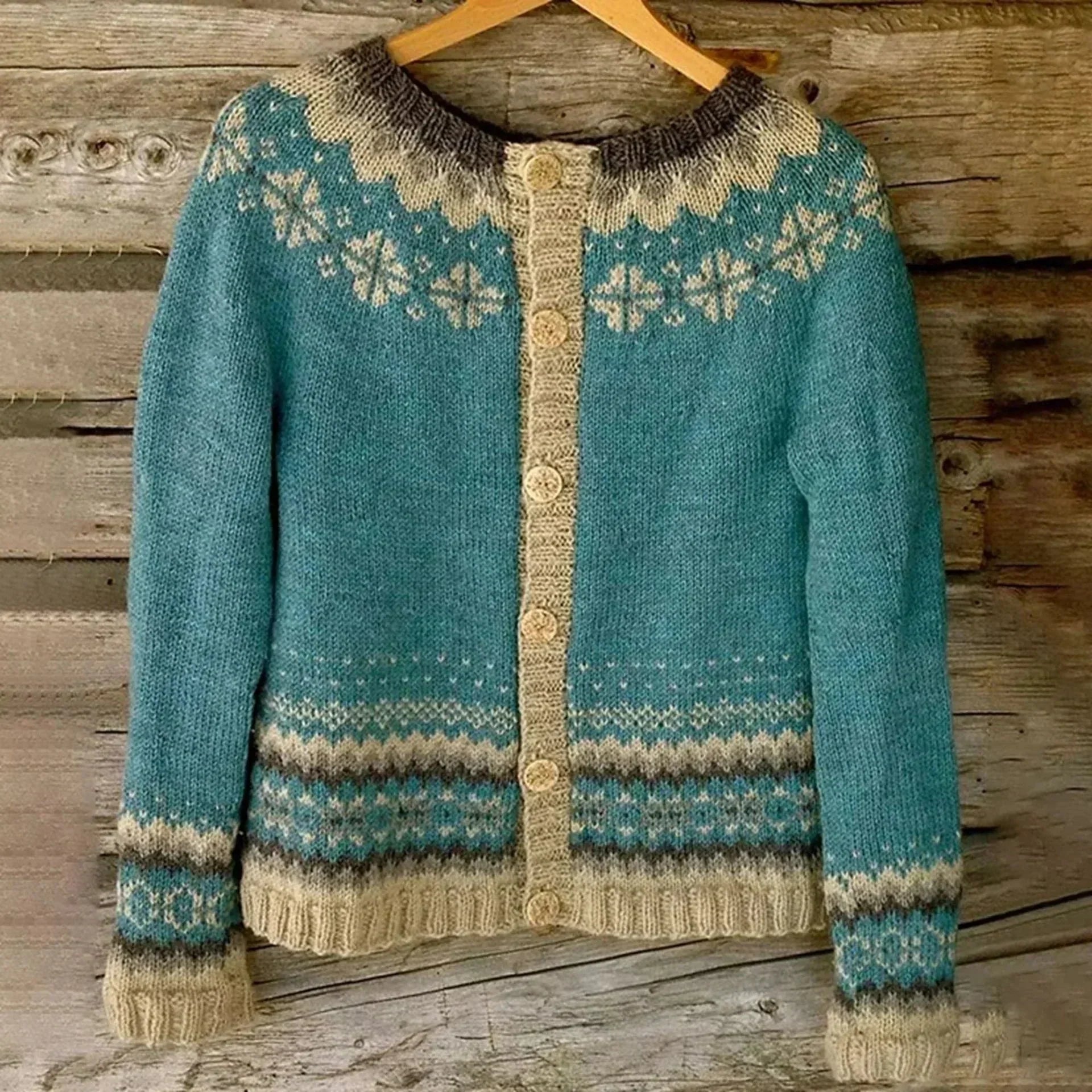 Cardigan Donna Maglia Calda Vestibilità Chic Quotidiana