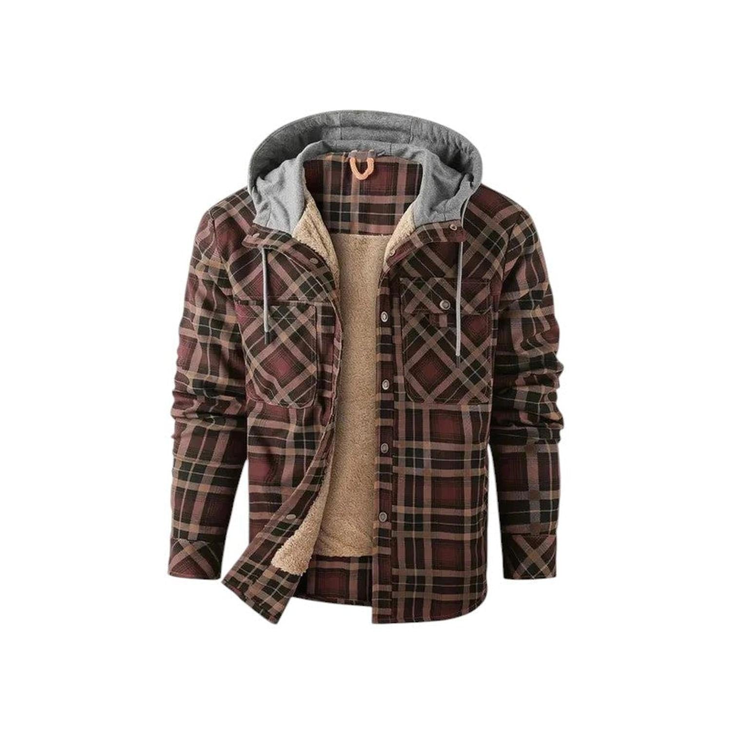 Karierte Jacke Herren Mit Kapuze