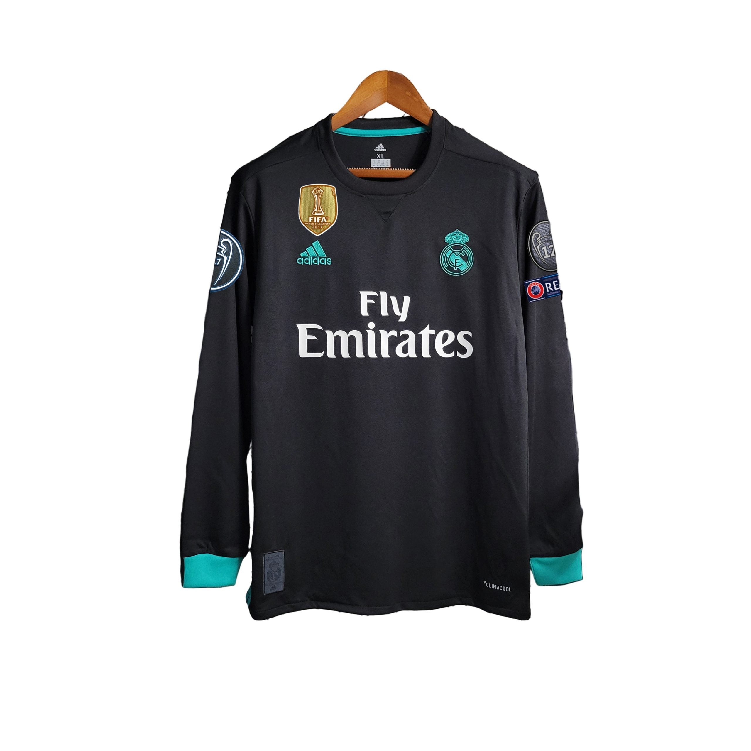 2017/2018 Real Madrid Auswärts Retro Trikot Langarm