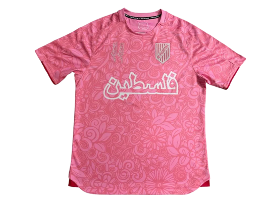 FC Palestina X Farrah Azam Collab shirt Palestine Pink kit