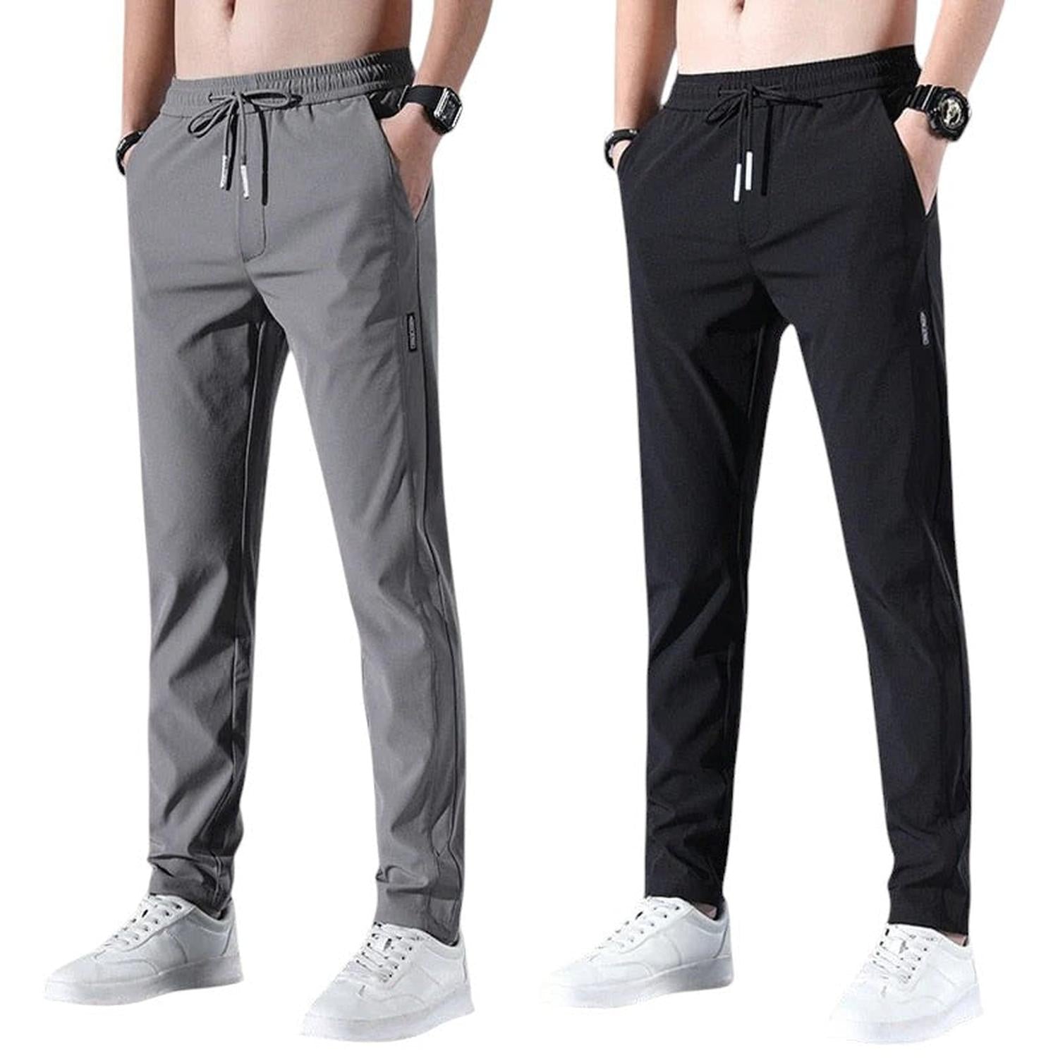 Jogginghosen Herren Schlank Verjüngt Atmungsaktiv Elastischer Kordelzugbund