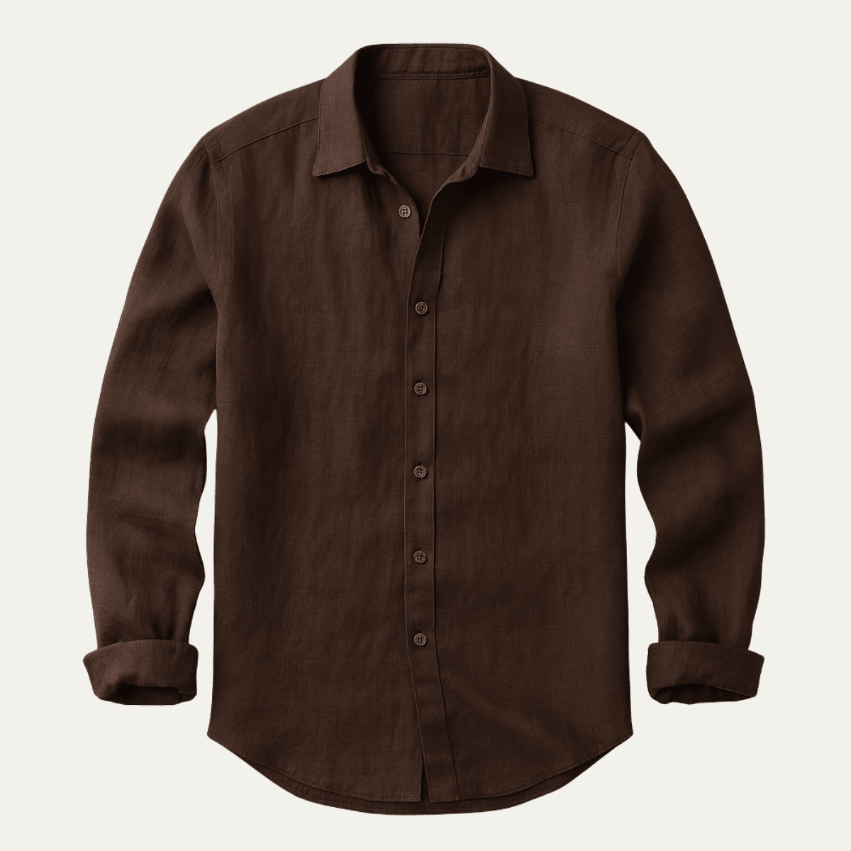 Chemise homme manches longues Coupe décontractée Fermeture boutonnée