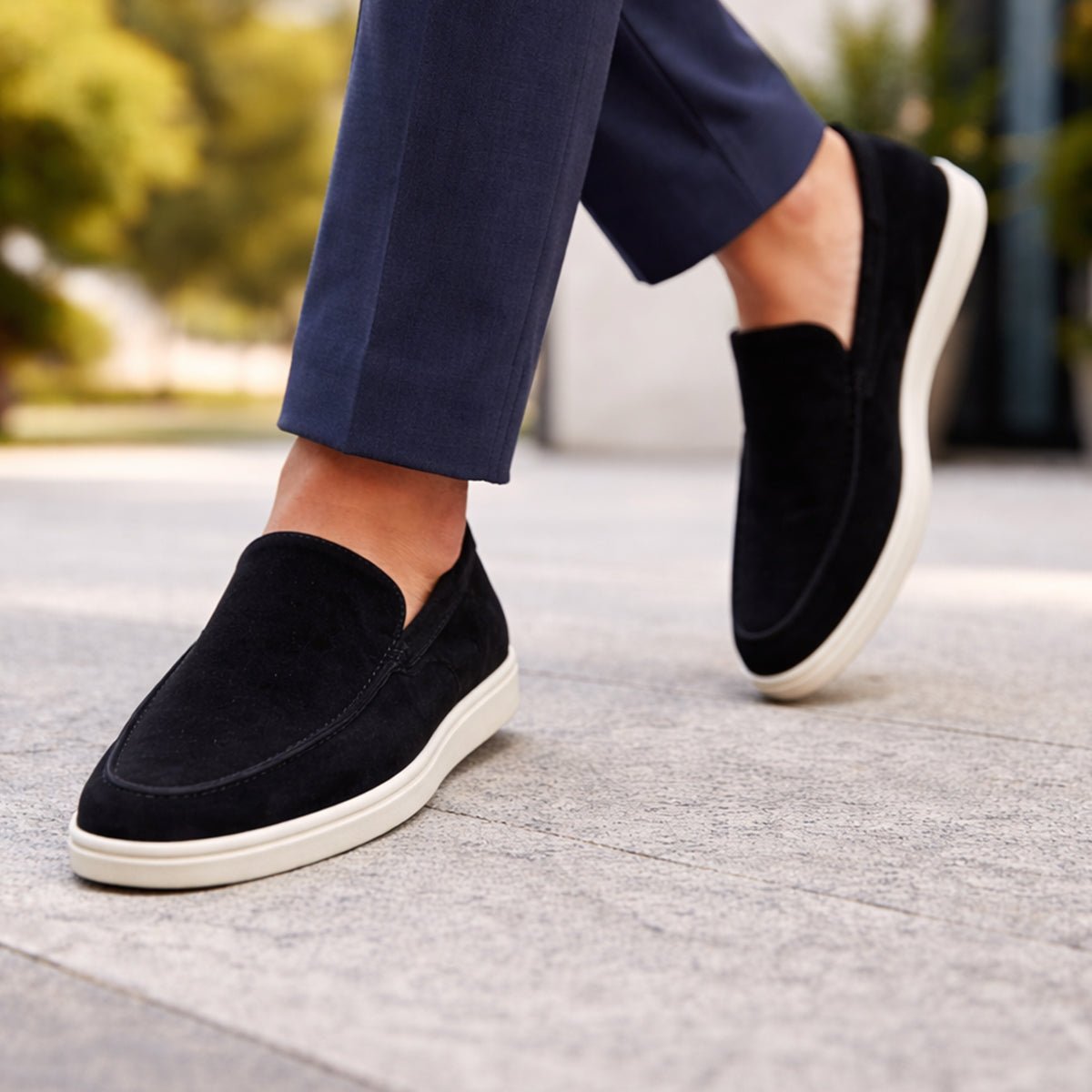 Heren casual instap loafers — Comfortabele rubberen zool