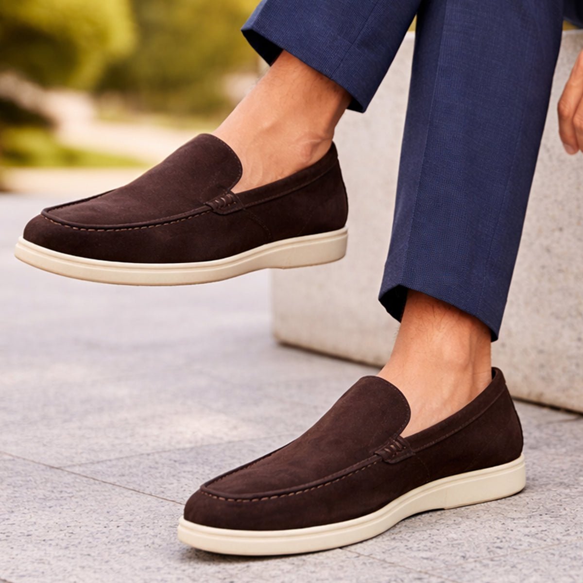 Heren casual instap loafers — Comfortabele rubberen zool