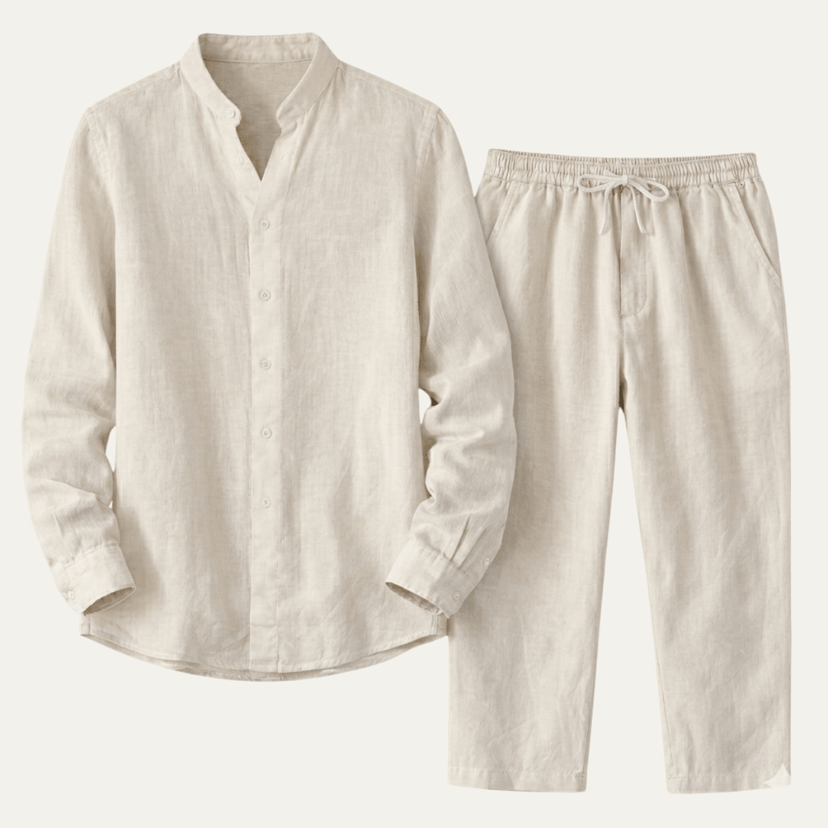 Conjunto de ropa para hombre — Ajuste holgado, mangas largas y cierre con botones