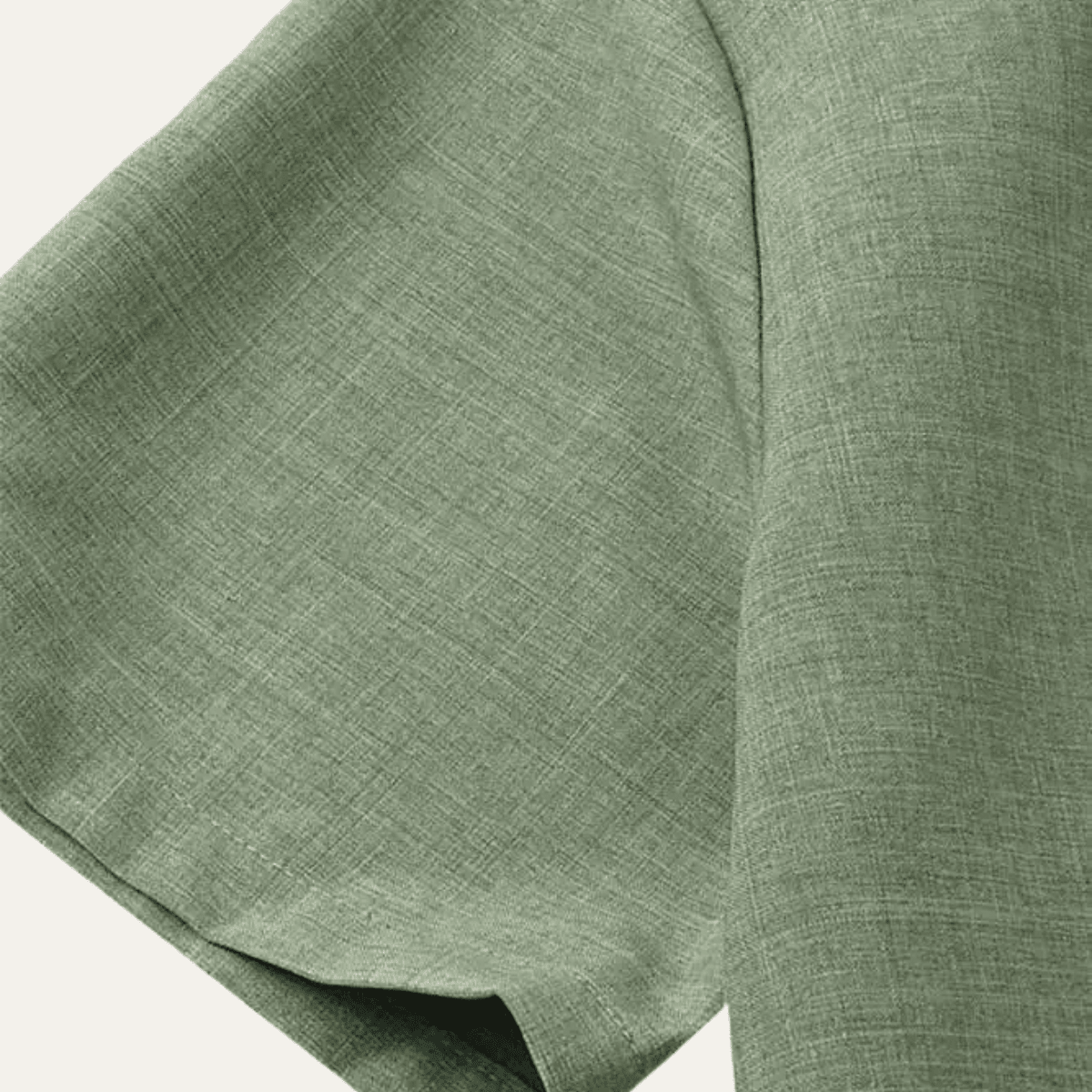 Camisa de lino para hombre ajuste oversize manga corta corte recto