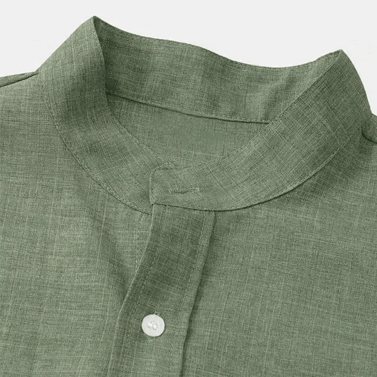 Camisa de lino para hombre ajuste oversize manga corta corte recto