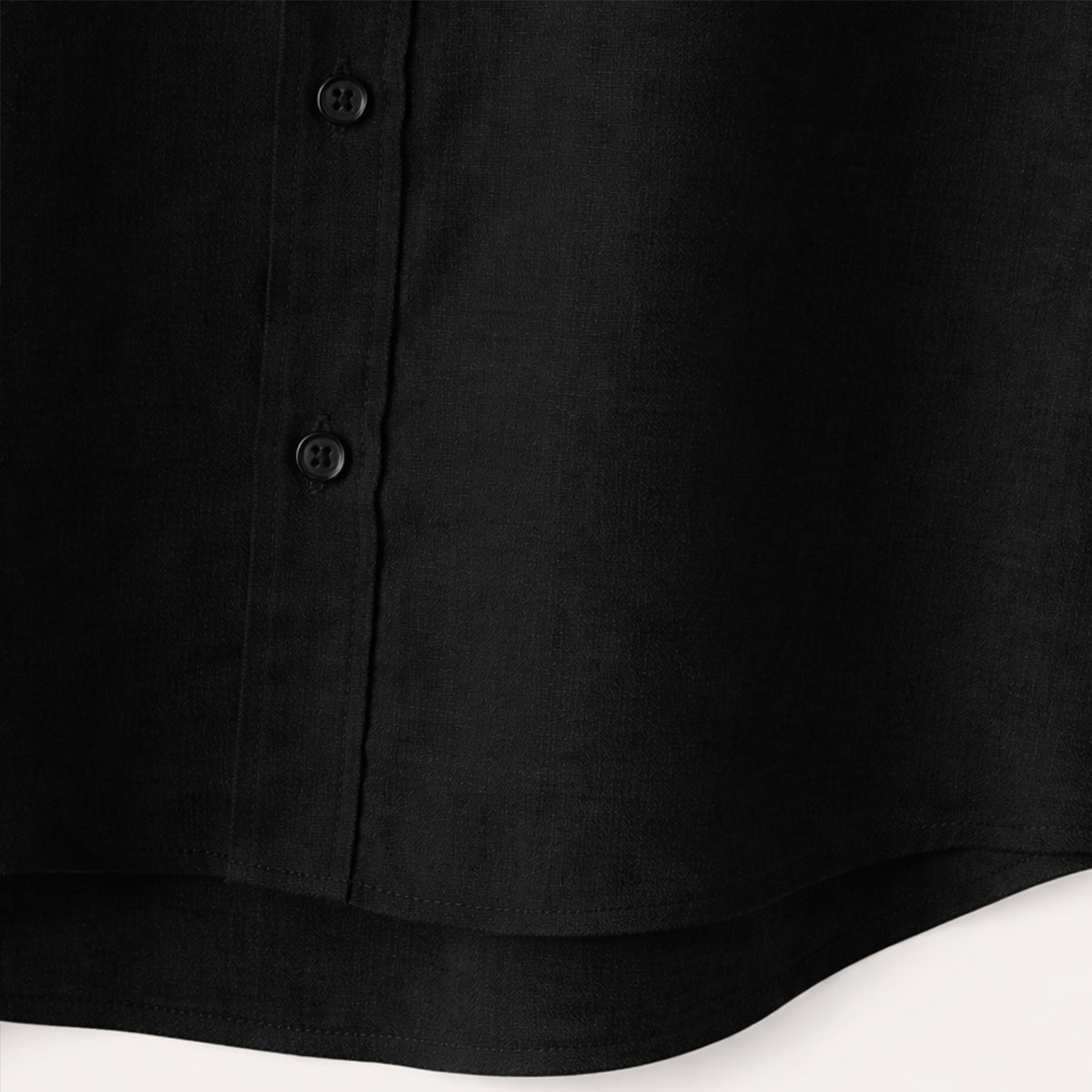 Leinenhemd Herren - Oversized-Passform Kurzarm Knopfverschluss Vorne