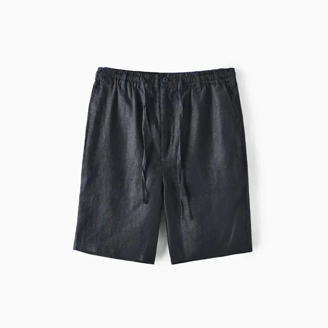 Men's Linen Shorts - Relaxed Fit Elasticated Drawstring Waistband