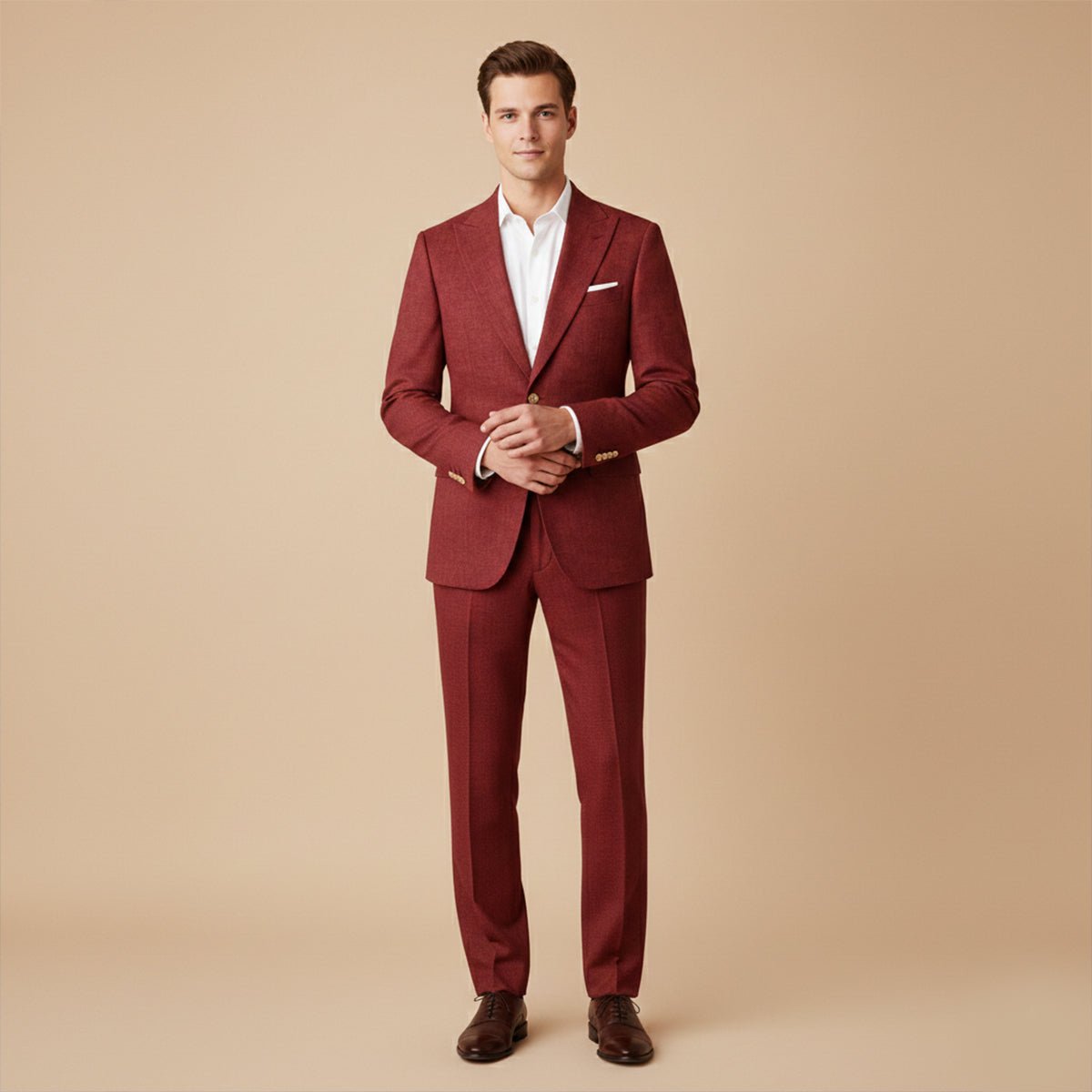 Fato Masculino de Linho — Ajuste Sob Medida com Blazer Texturizado e Calças