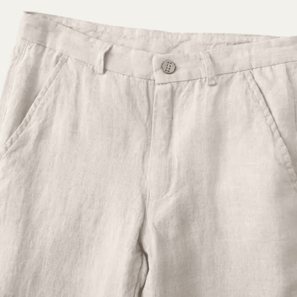 Pantaloni da uomo in lino - vestibilità rilassata, gamba dritta, minimalisti