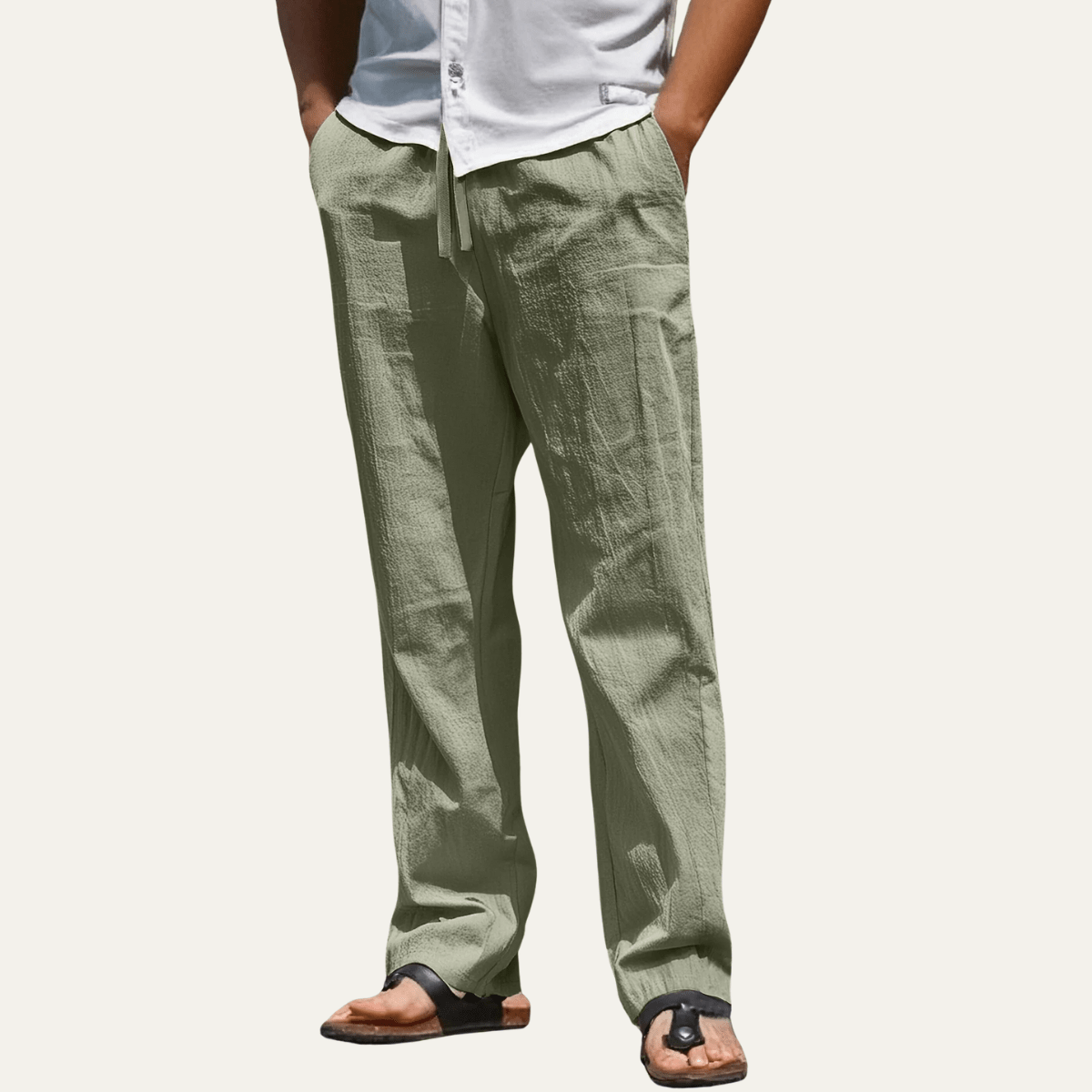 Pantalones de lino para hombre — Ajuste entallado y diseño de pierna moldeada