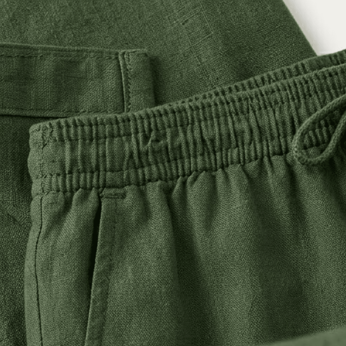 Ensemble lin homme deux pièces — Chemise manches courtes & short coupe décontractée