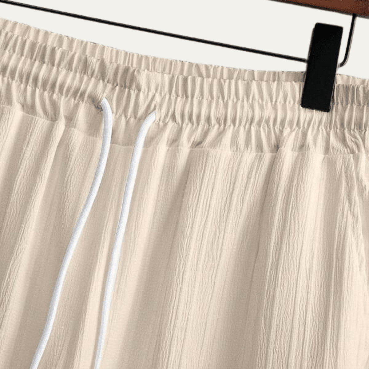 Herren Leinen Zweiteiler — Kurzarmtop & Hose mit Kordelzug  