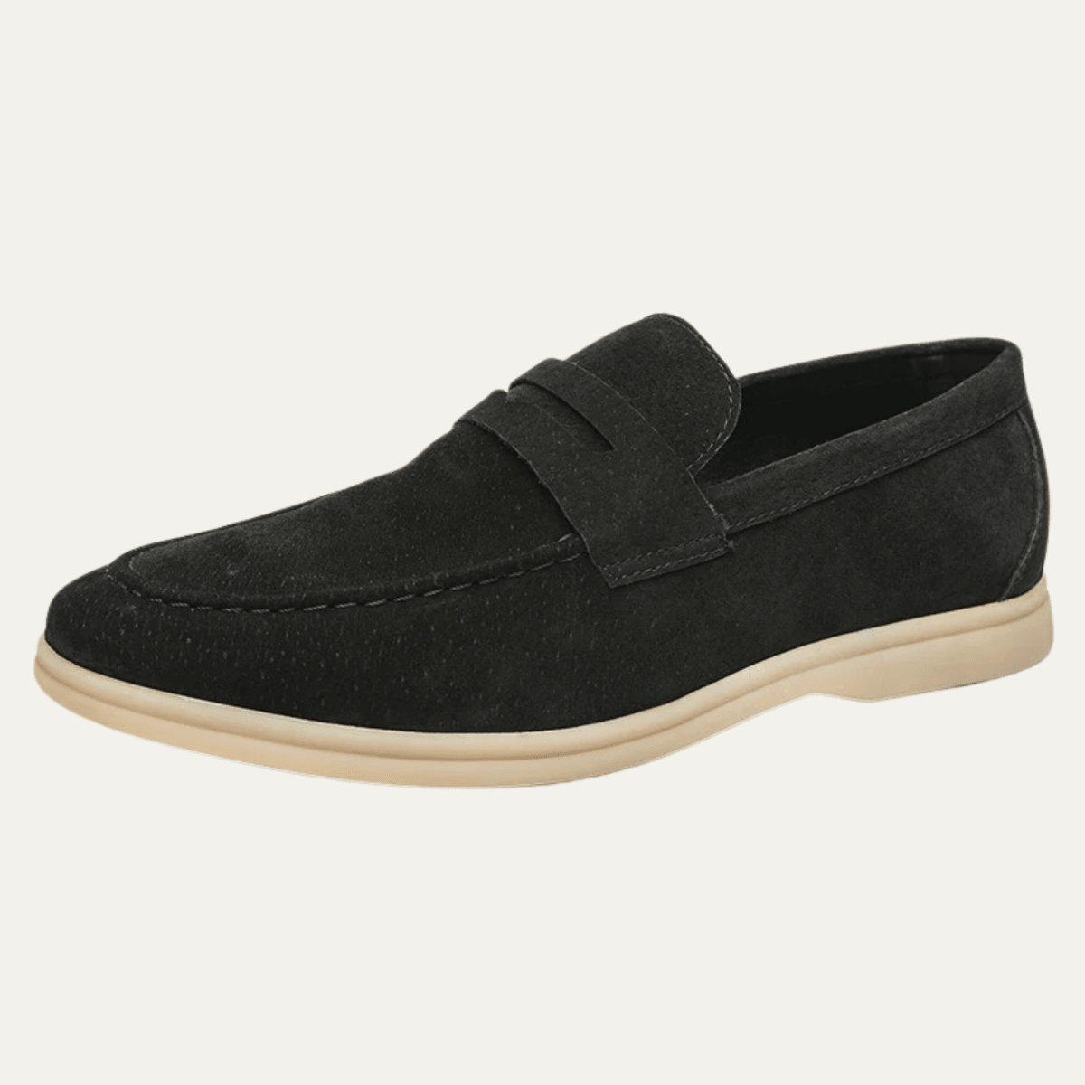 Mocassini da uomo slip-on — suola bassa e dettaglio cucito