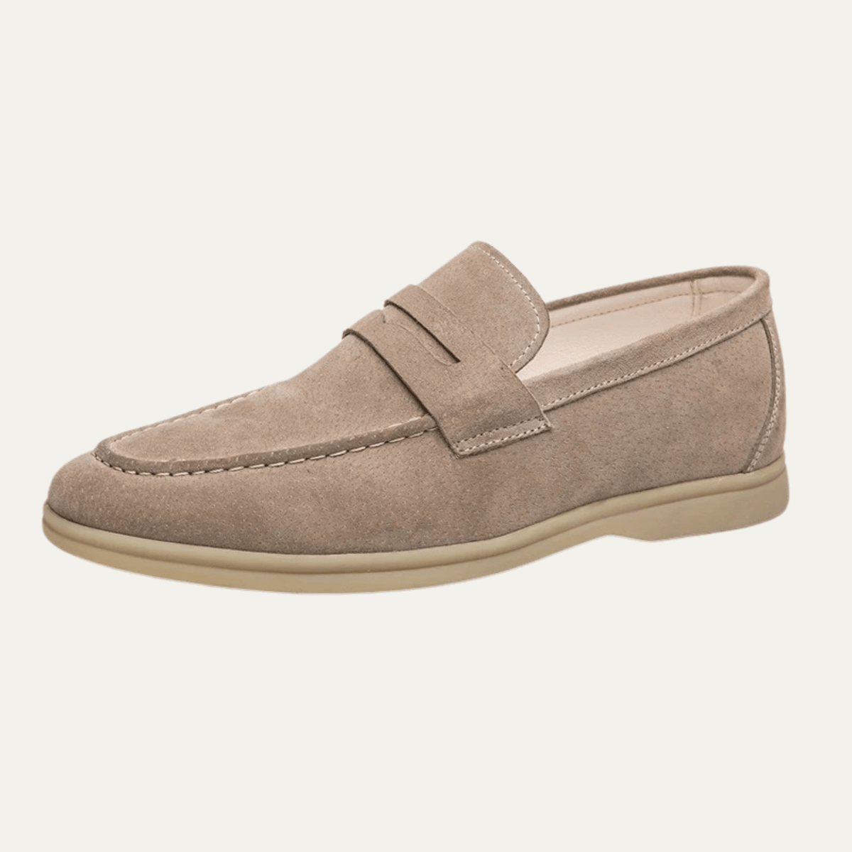 Mocassini da uomo slip-on — suola bassa e dettaglio cucito