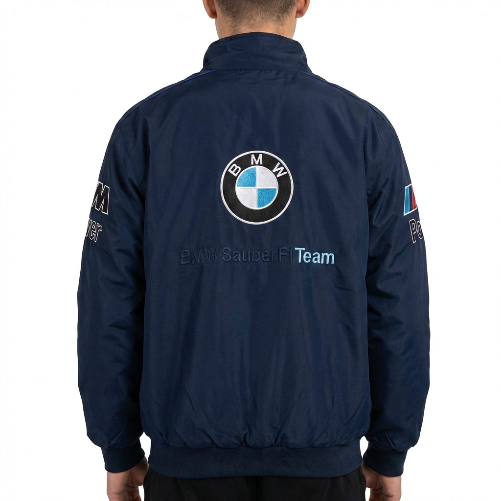 Veste Zippée BMW Sauber F1 Bleu Marine | Logos M Power Petronas Racing