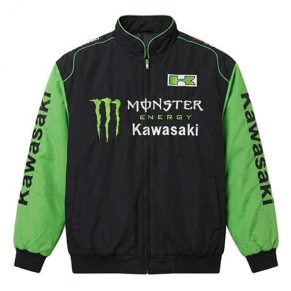Kawasaki Monster Energy Zip-Up Racing Jacket Black/Green | Motocross T