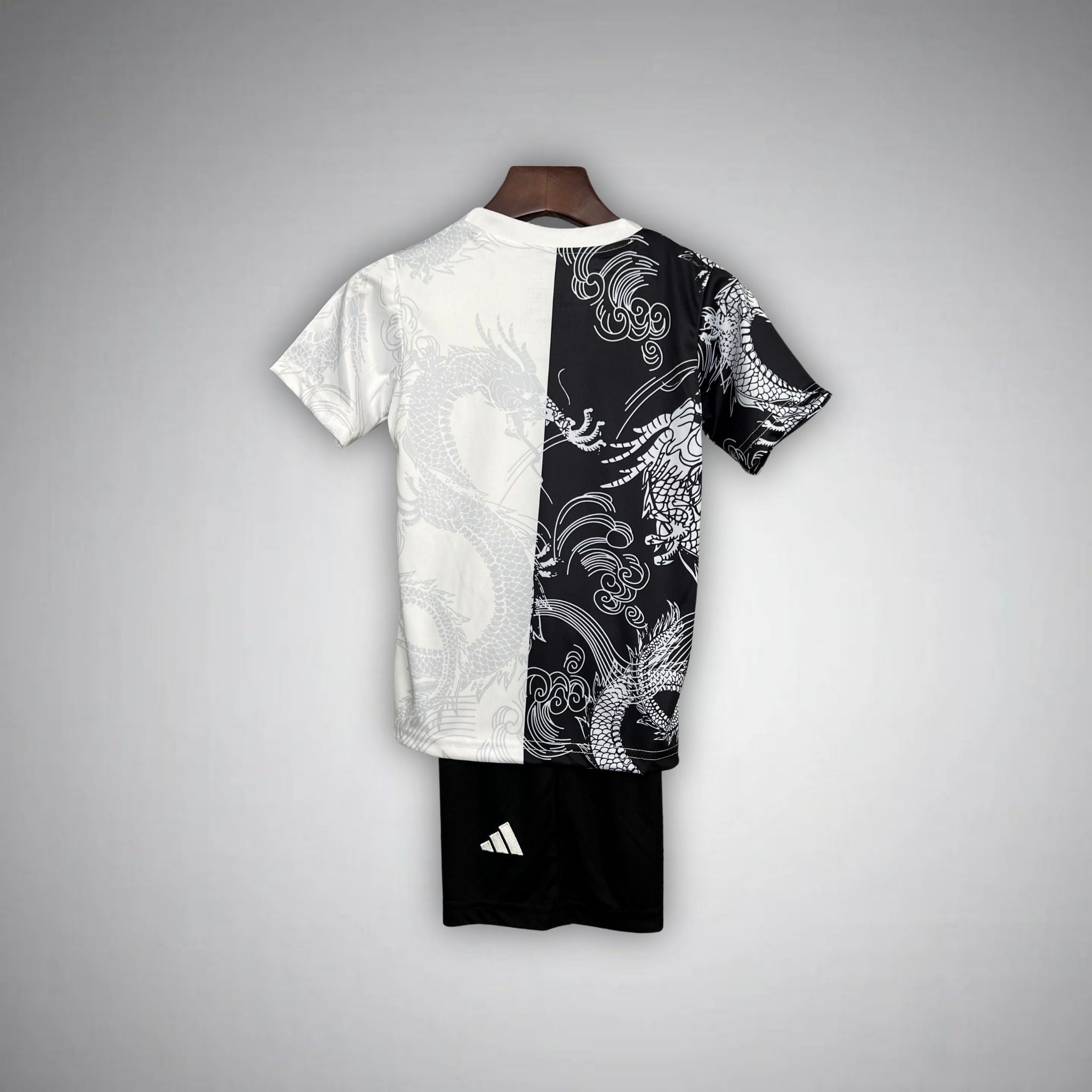 Real Madrid Half white Half black Dragon kids Jersey