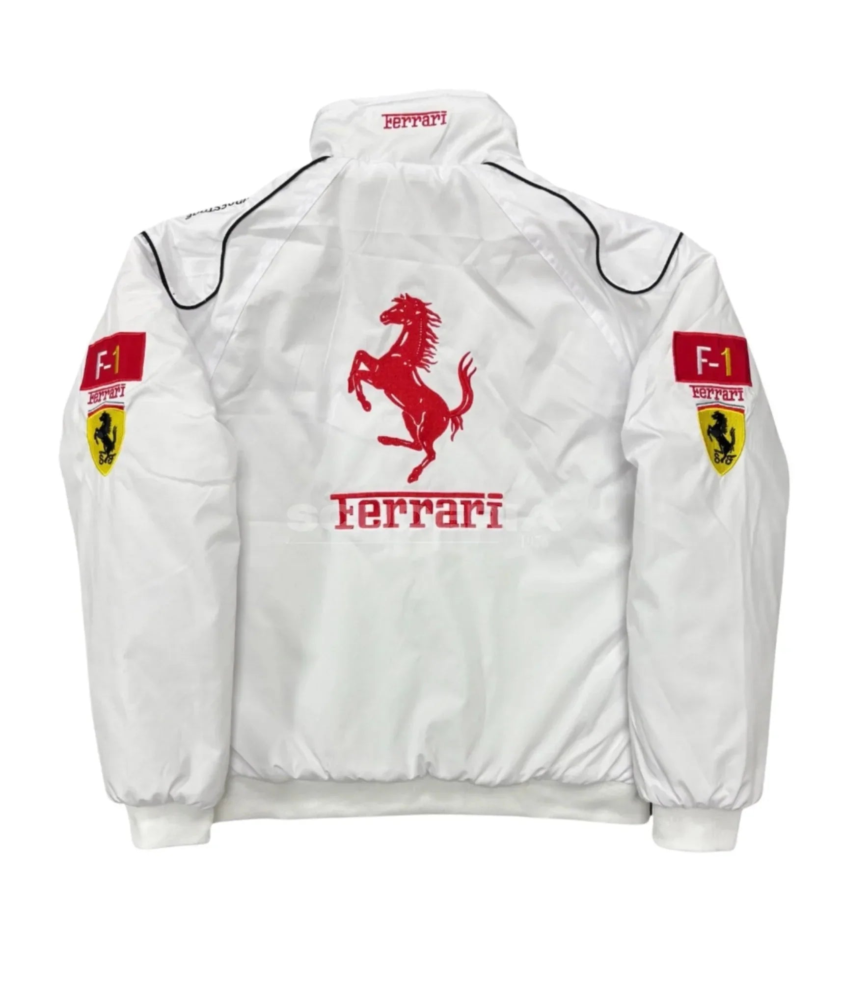 Veste de Course Vintage Ferrari F1 Blanche