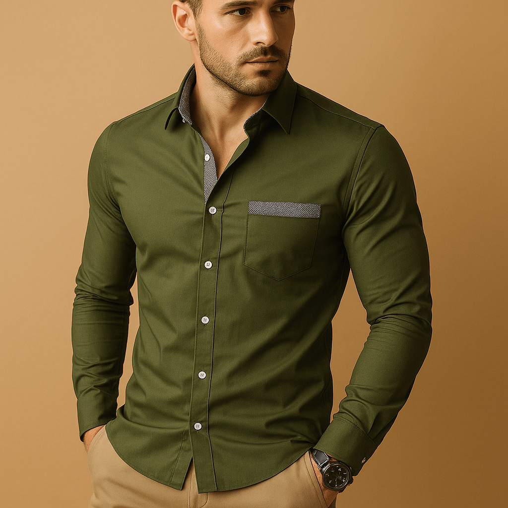 Camisa Homem Corte Slim Perfil Ajustado Design