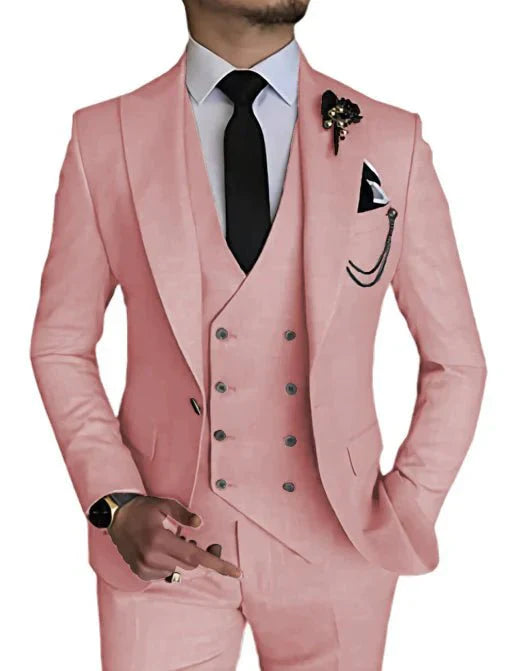 Abito Uomo Doppiopetto Formale Vestibilità Look Elegante