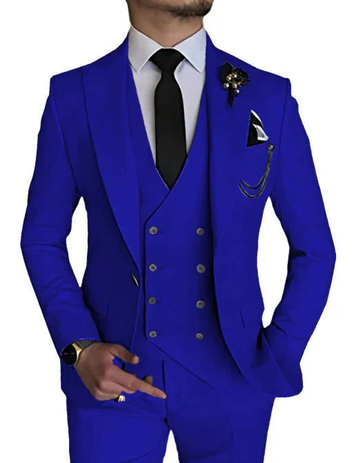 Abito Uomo Doppiopetto Formale Vestibilità Look Elegante