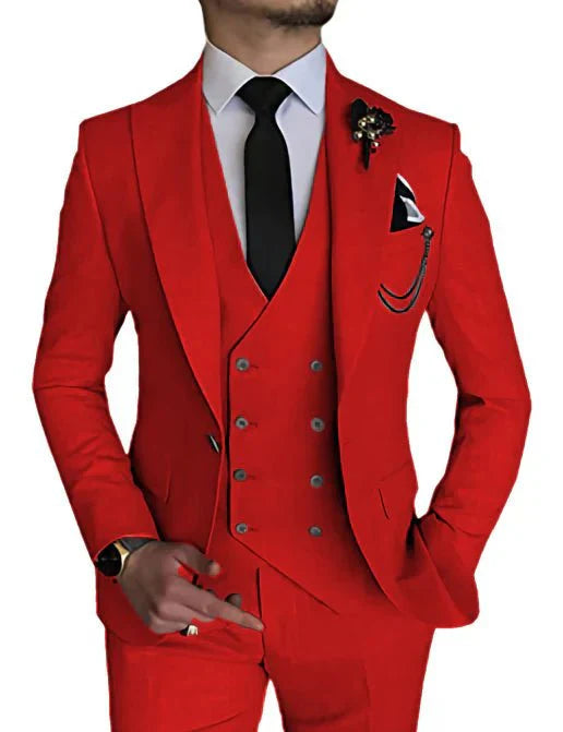 Abito Uomo Doppiopetto Formale Vestibilità Look Elegante