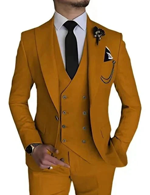 Abito Uomo Doppiopetto Formale Vestibilità Look Elegante