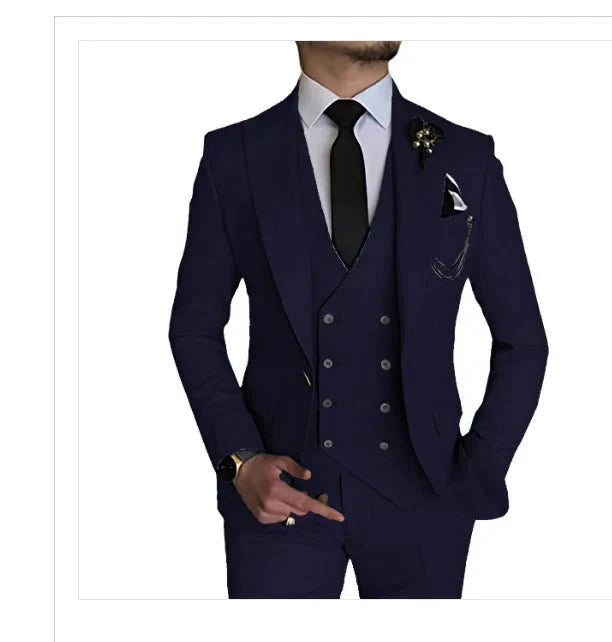 Abito Uomo Doppiopetto Formale Vestibilità Look Elegante