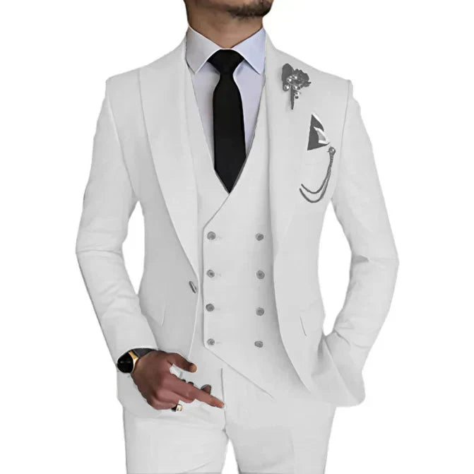 Abito Uomo Doppiopetto Formale Vestibilità Look Elegante