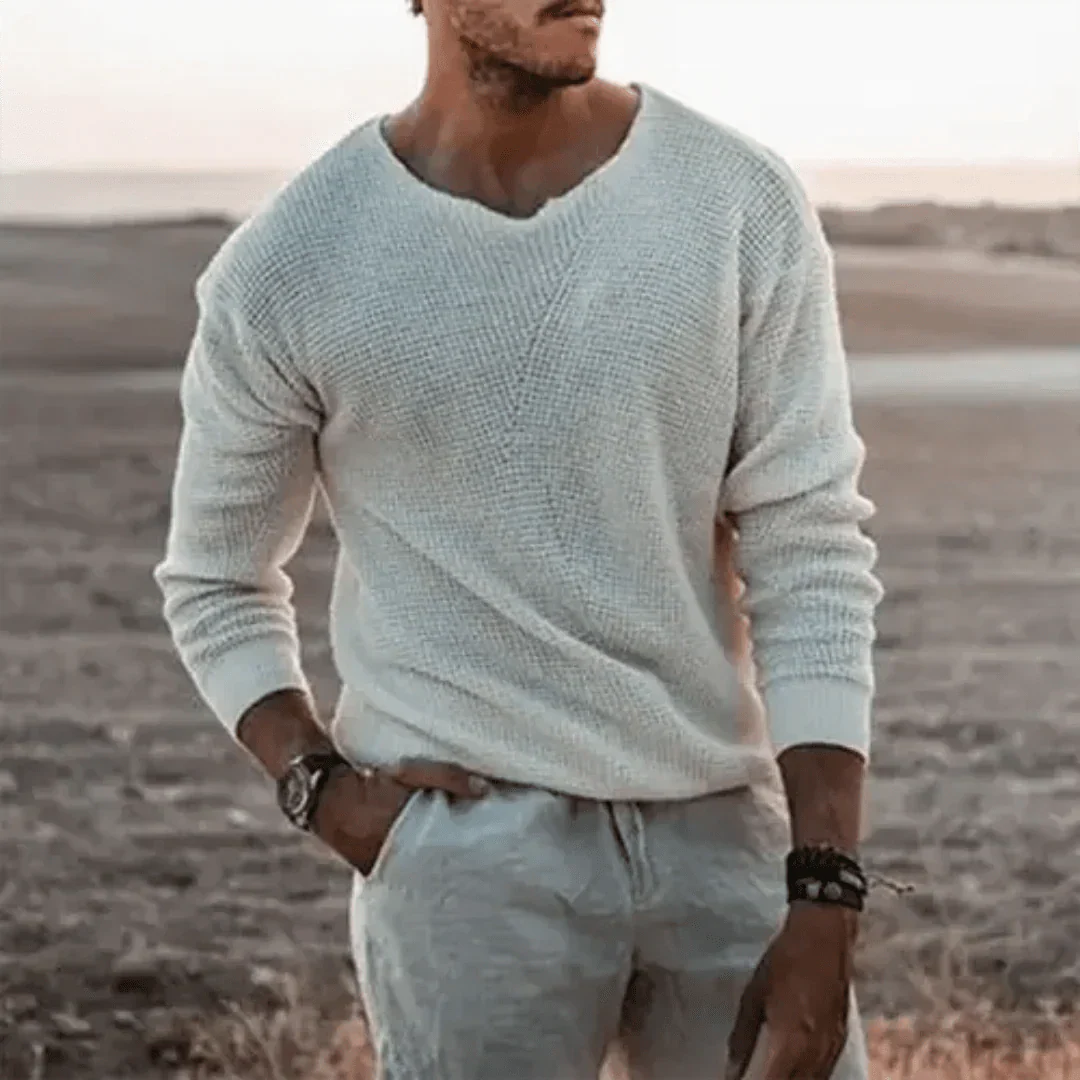 Sweater Men Warm Long-Sleeved Classic Knit Pullover