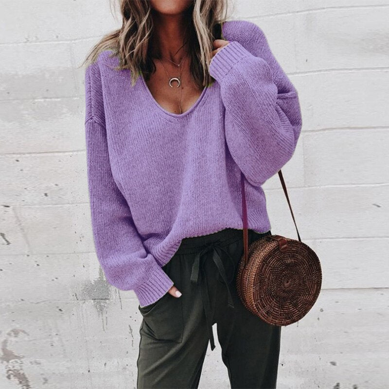 Suéter para mujer moderno y elegante de manga larga para uso diario en invierno