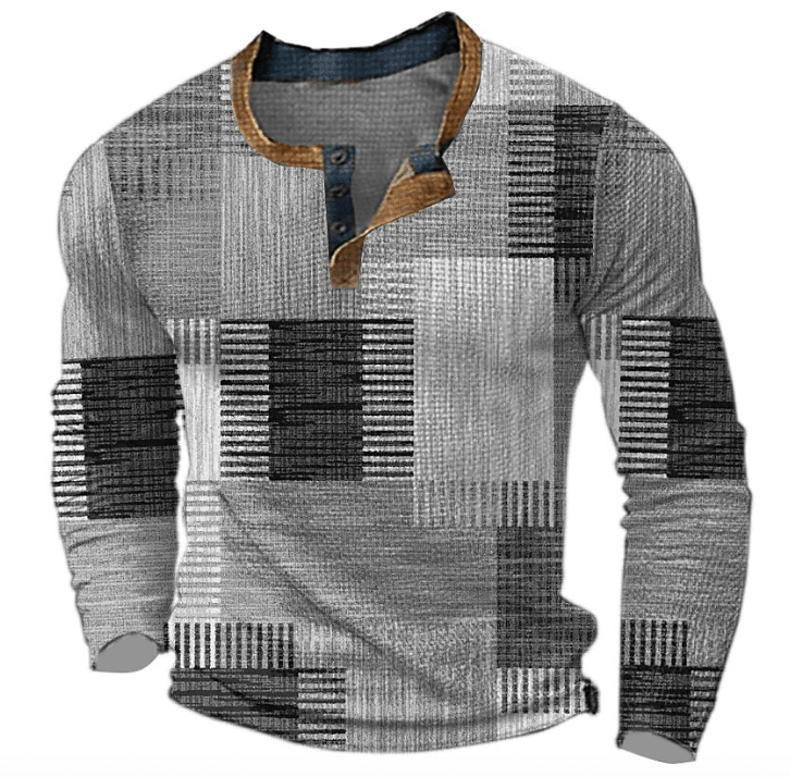Wafel Gebreide Trui Heren Modieuze Warme Pullover