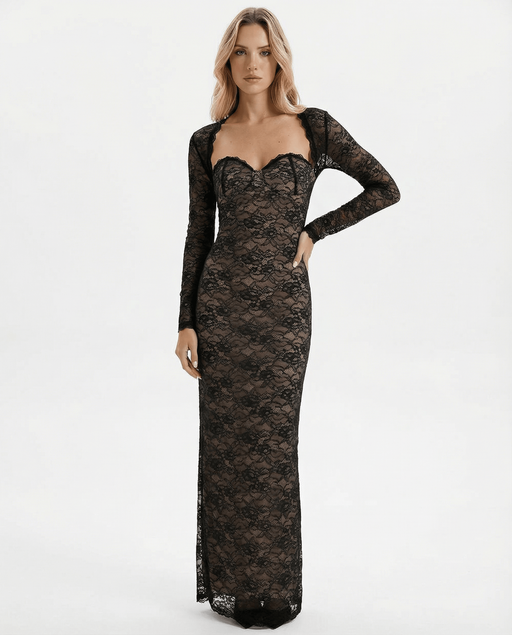 Vestido maxi para mujer sin tirantes, largo maxi y estilo en capas