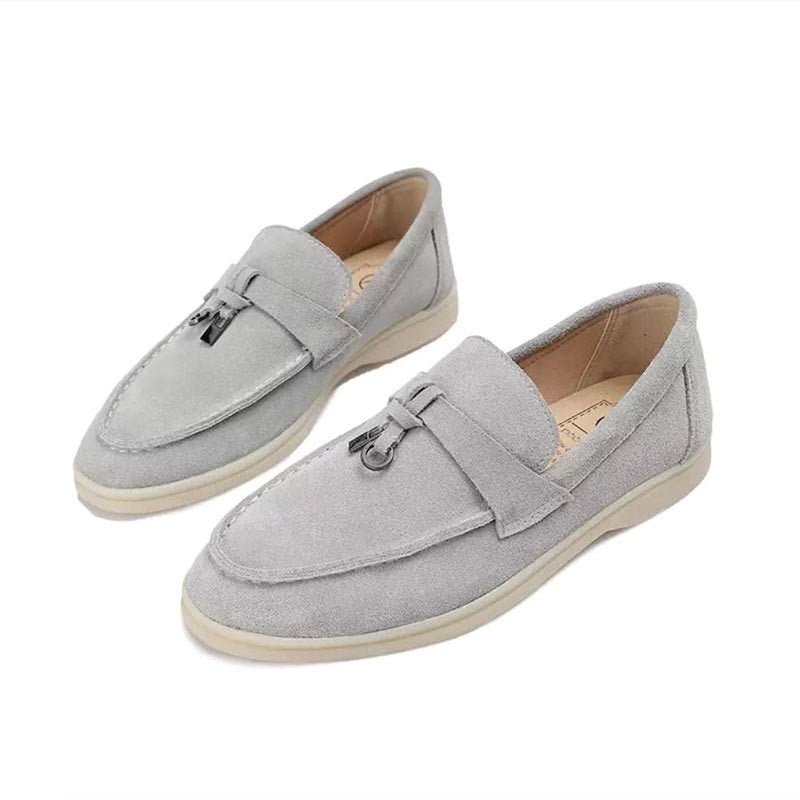 Damen-Loafer — Schlupfschuh, flache Sohle, flaches Profil, geschlossenes Design  
