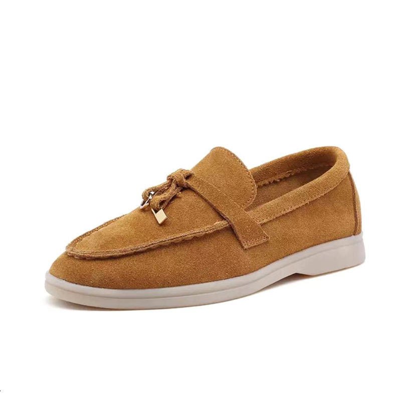Damen-Loafer — Schlupfschuh, flache Sohle, flaches Profil, geschlossenes Design  