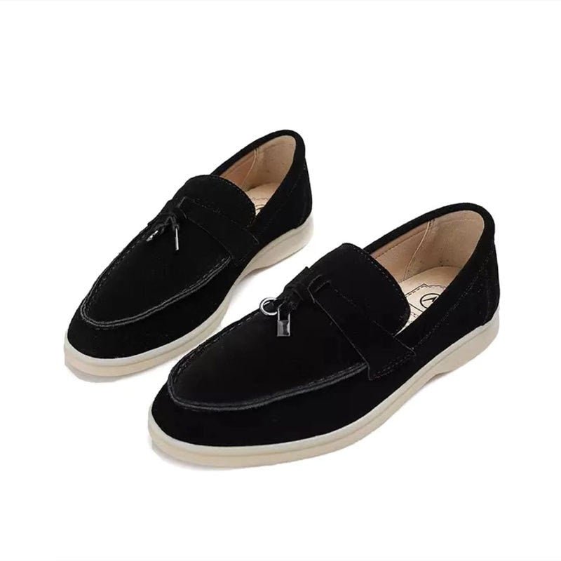 Damen-Loafer — Schlupfschuh, flache Sohle, flaches Profil, geschlossenes Design  