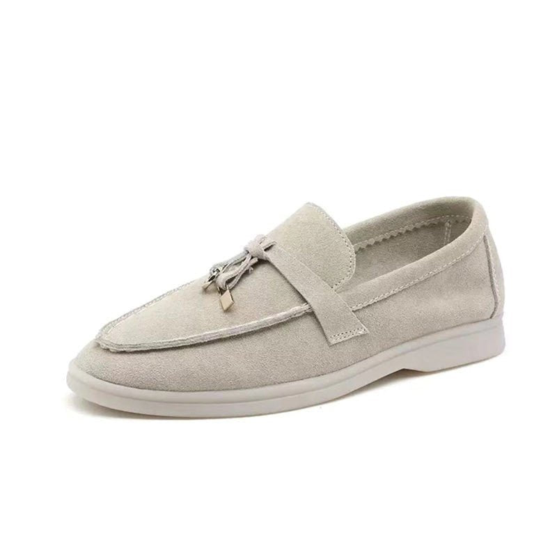 Damen-Loafer — Schlupfschuh, flache Sohle, flaches Profil, geschlossenes Design  