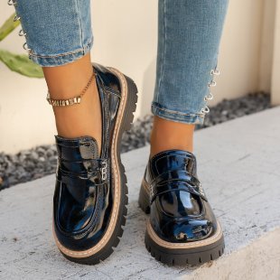 Dames Loafers — Instap Dikke Zool Loopzool Ontwerp