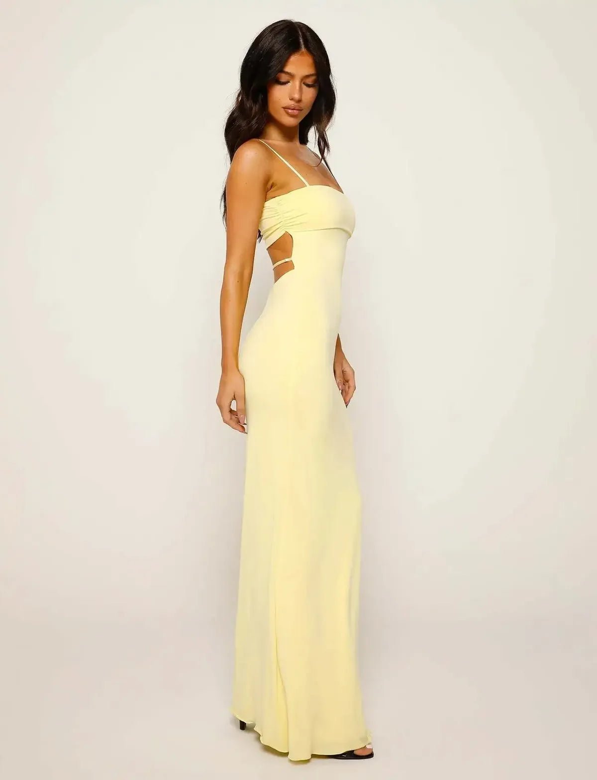 Robe longue femme — Coupe moulante, dos nu, sans manches