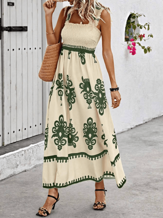 Vestito maxi donna — stile bohemien, vestibilità ampia, design estivo