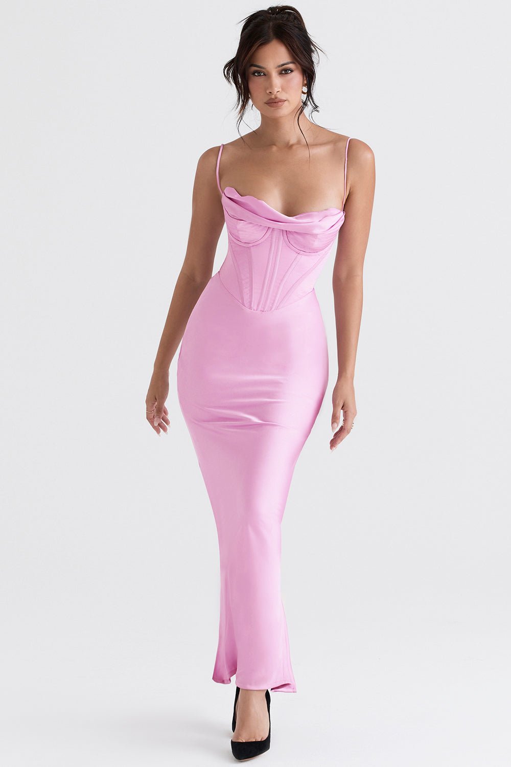Damen Minikleid — Bodycon-Passform, plissiert, mit Bindverschluss hinten