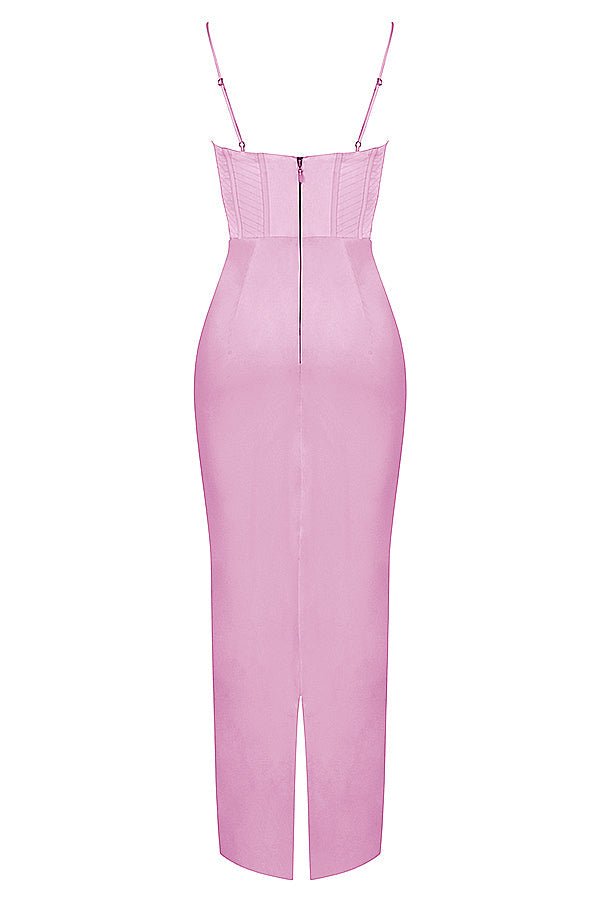 Damen Minikleid — Bodycon-Passform, plissiert, mit Bindverschluss hinten