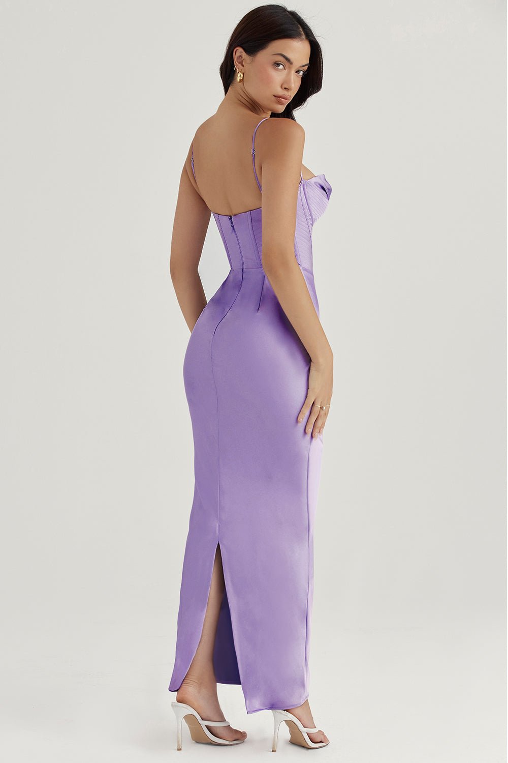 Damen Minikleid — Bodycon-Passform, plissiert, mit Bindverschluss hinten
