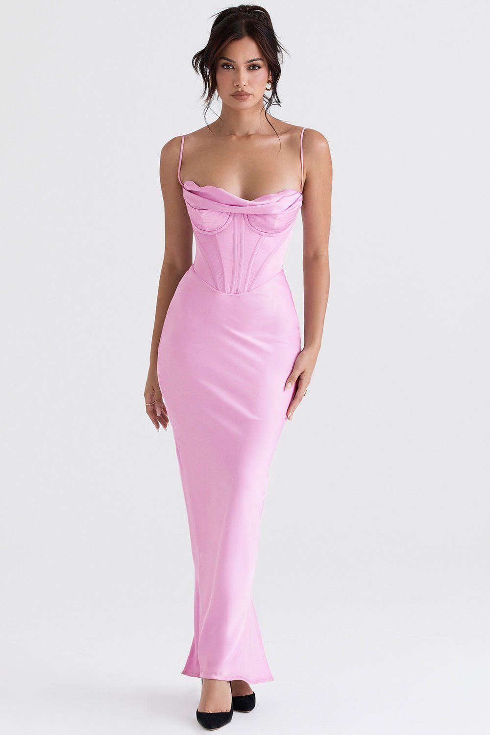 Damen Minikleid — Bodycon-Passform, plissiert, mit Bindverschluss hinten