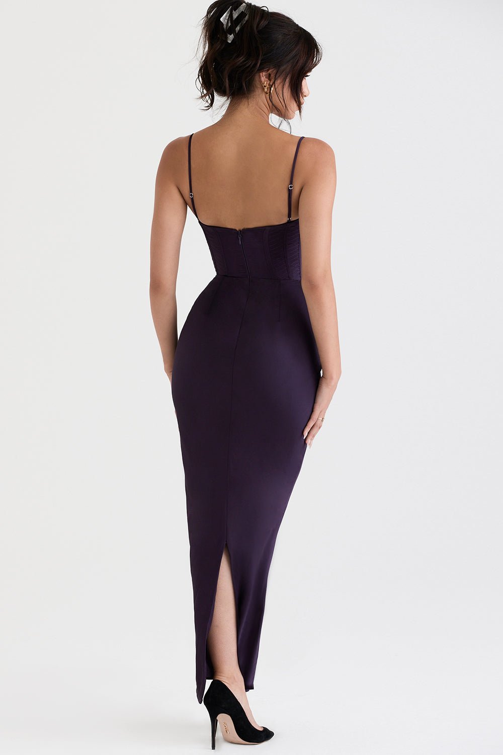 Damen Minikleid — Bodycon-Passform, plissiert, mit Bindverschluss hinten