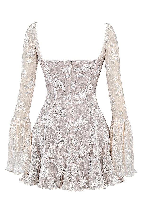 Robe mini femme — corset sans manches détail dentelle